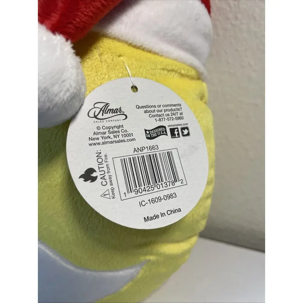 Santa With Hat Plush Pillow Emoji Expressions Yellow Christmas Tags Almar Sales